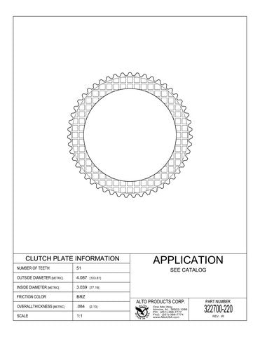 Friction Clutch Alto Products 322700-220