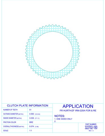 Friction Clutch Alto Products 322702-180