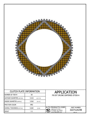 Friction Clutch Alto Products 322711A198