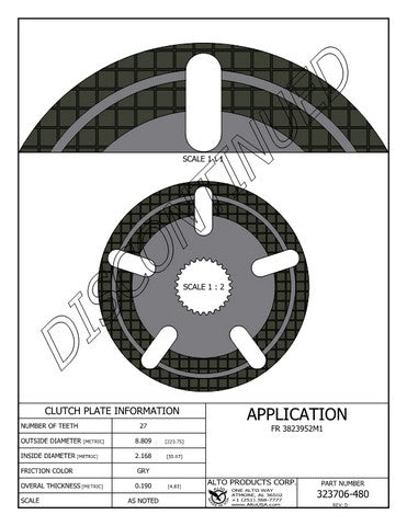 Friction Alto Products 323706-480