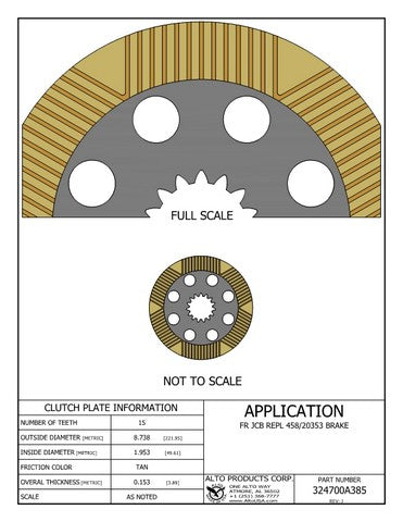Friction  - 8 Holes Alto Products 324700A385
