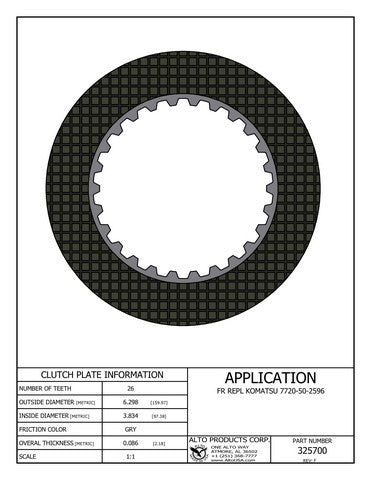 Friction Alto Products 325700