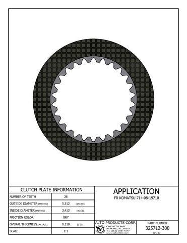 Friction Alto Products 325712-300