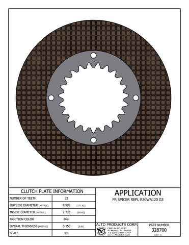 Friction Alto Products 328700