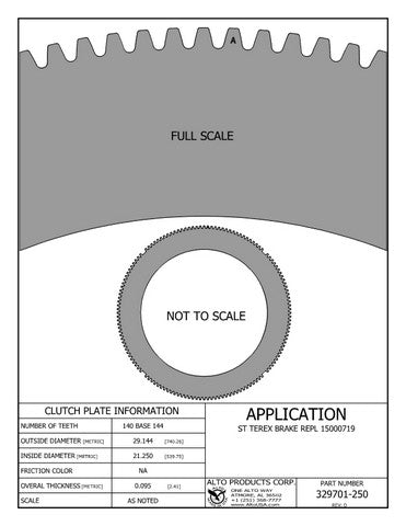 Steel  - Brake Alto Products 329701-250