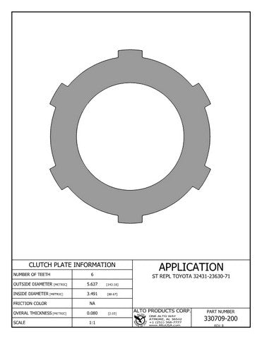 Steel Alto Products 330709-200