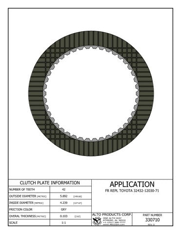 Friction Alto Products 330710