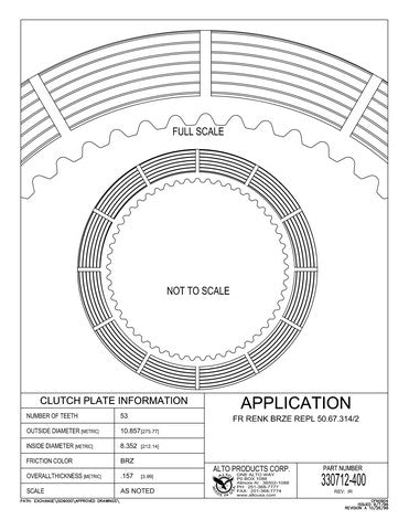 Friction Alto Products 330712-400