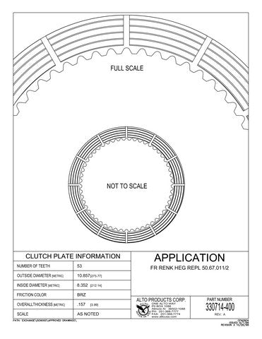 Friction Alto Products 330714-400