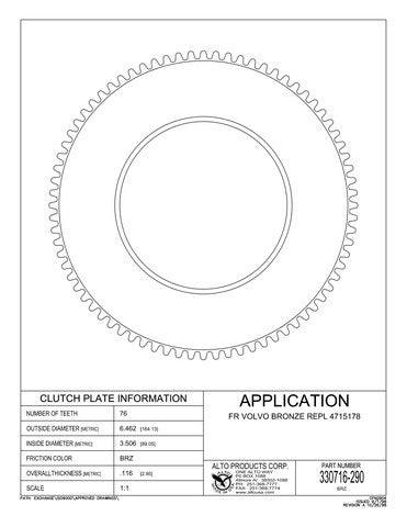 Friction Alto Products 330716-290