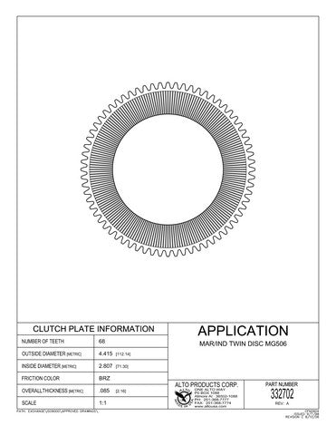 Friction Clutch Alto Products 332702