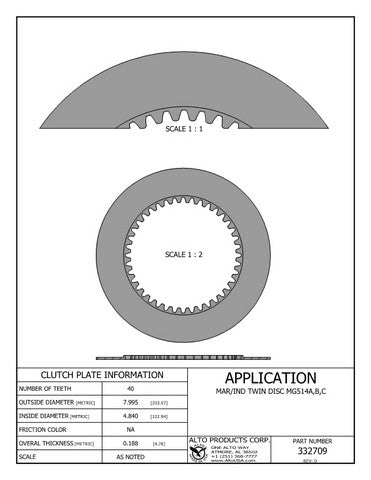 Steel Clutch Alto Products 332709
