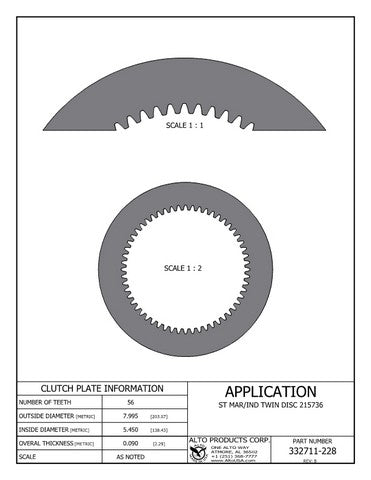 Steel Clutch Alto Products 332711-228