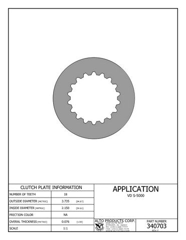 Steel Clutch Alto Products 340703