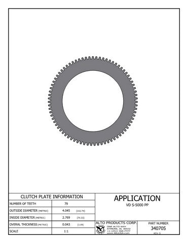 Steel Clutch Alto Products 340705