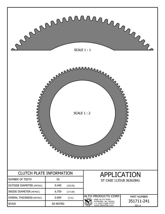 Steel Plate CASE 11351B 362628A1