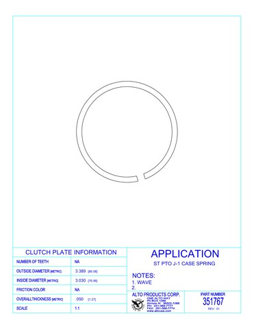 Spring PTO Alto Products 351767
