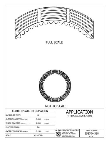 Friction Alto Products 352704-388