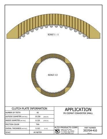 Friction Alto Products 353704-410