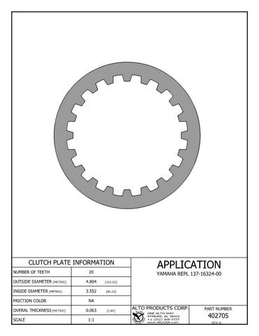 Steel Clutch Alto Products 402705