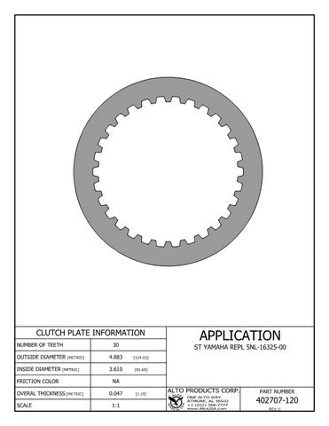 Steel Clutch Alto Products 402707-120