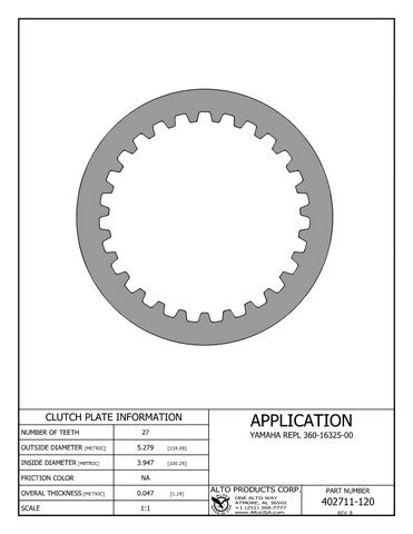 Steel Clutch Alto Products 402711-120