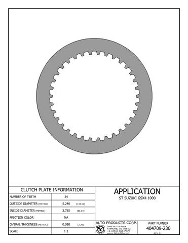 Steel Clutch Alto Products 404709-230