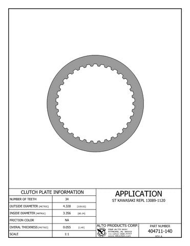 Steel Clutch Alto Products 404711-140