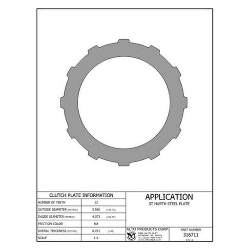 Sealing Ring Alto Products 316711